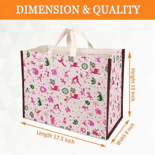 Image of DOUBLE R BAGS Big Heavy Duty Large Eco Cotton Canvas Grocery Shopping Bag for Men & Women Vegetable Milk Fruits with Hand Carry Handle Lunch Box Jhola Tote Bags