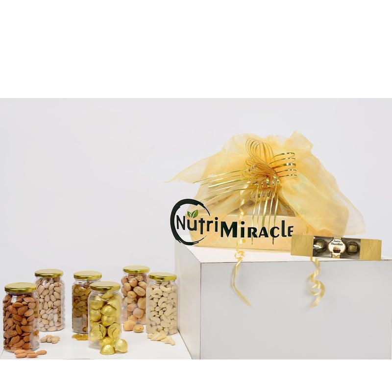 Image of NUTRI MIRACLE New Year Gift Pack | Dry Fruits Hamper for Friends and Colleagues | Celebration Gift for Winter Parties