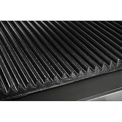 Royal Catering - RCKG-3600-G - Doppel Kontaktgrill Tischgrill Sandwich Maker (2 x 1.800 W, 230 V, Fettauffangschale, geriffelt, Edelstahl, Gusseisen) – Bild 7