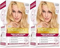 L'Oréal Paris Excellence Creme, 9.3 Light Golden Blonde (100 Percent Grey Coverage) (Pack of 2)
