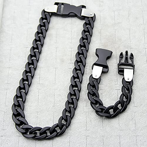Nmkiet Fishsheep New Acrylic Chain Buckle Necklace For Men Women Rock Punk Transparent Chain Choker Necklace 2020 Fashion Jewelry (White Clear Strap) #TOP2