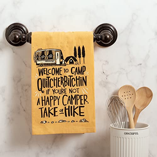 Primitives by Kathy Welcome to Camp Quitcherbitchin If You're Not A Happy Camper, Take A Hike Decorative Kitchen Towel Small by Primitives by Kathy - Used condition - Image 2
