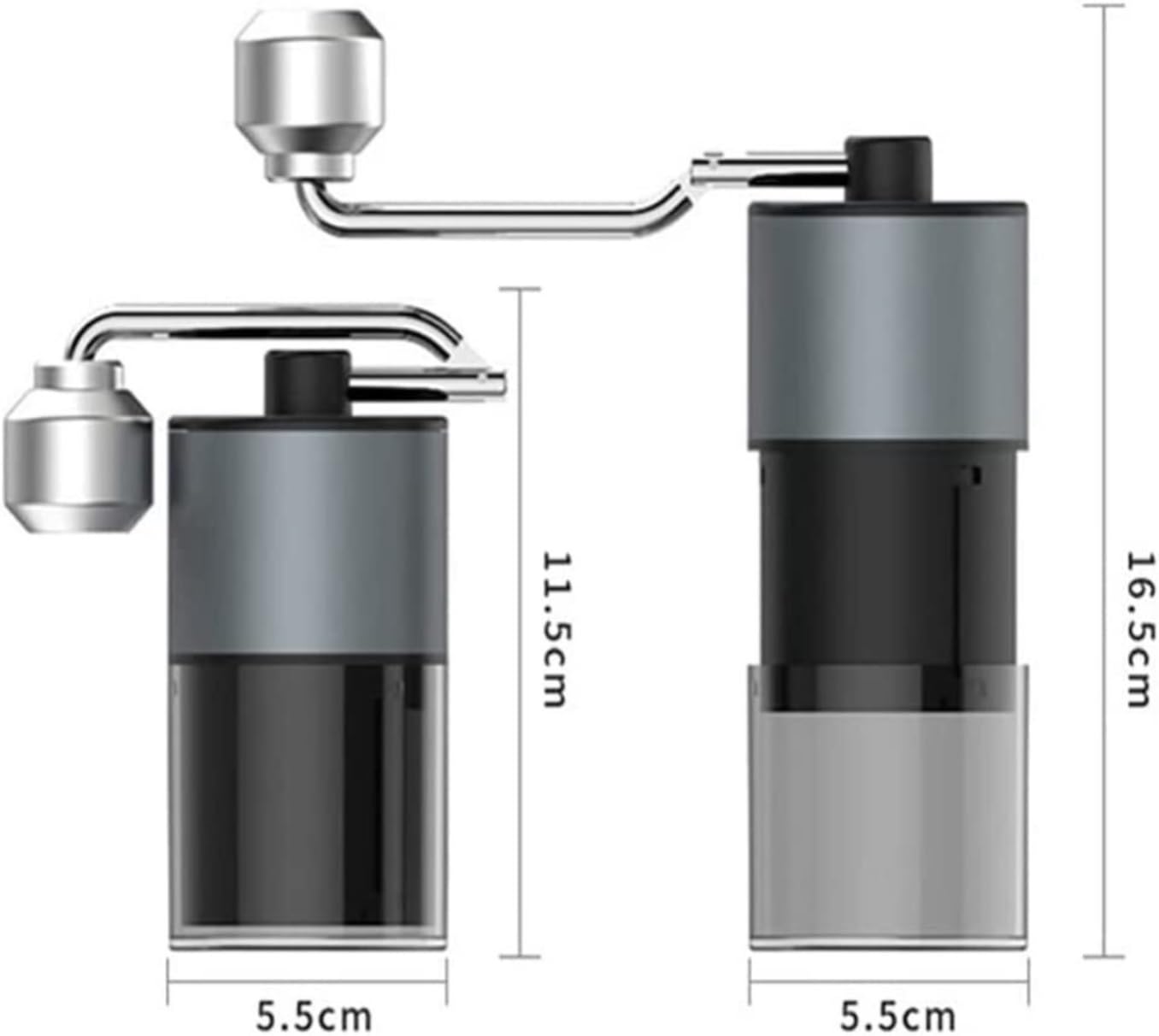 French Press Przenośny Ręczny Młynek Do Kawy Regulowany Wielofunkcyjny Mały Ze Stali Nierdzewnej Dzbanek Kawy(Rot)