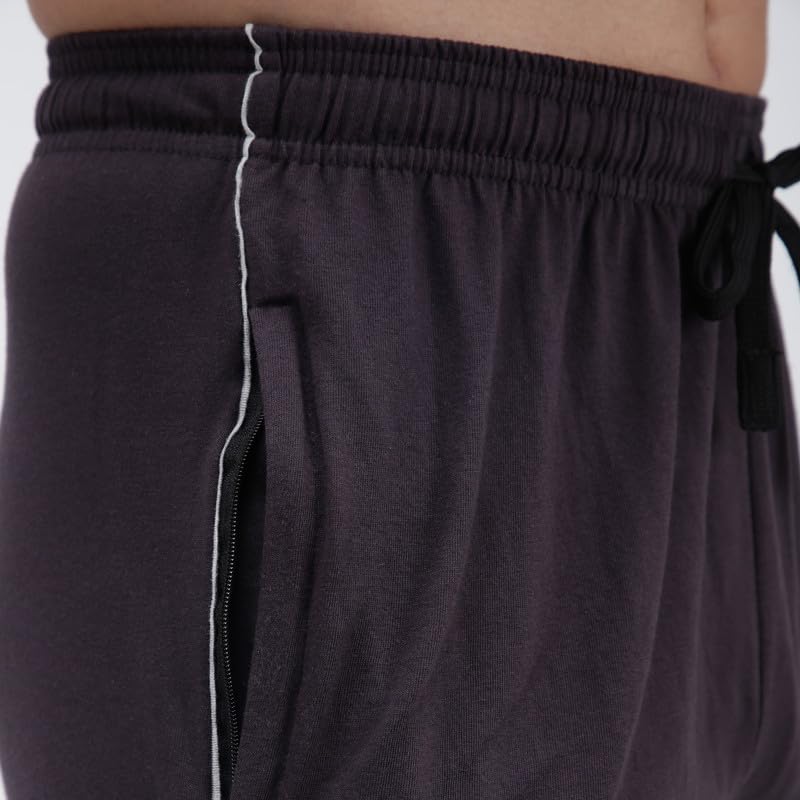 Image of Amul Comfy Men's Track Pant | Super Combed Cotton Rich Blend | Adjustable Drawstring Closure | Slim Tailored Fit | Soft Comfortable Everyday Bottom Wear | Color May Vary (Pack of 1)