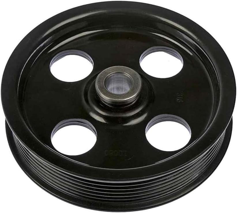 KarParts360 For Dodge Ram 1500/2500/3500 2002 03 04 05 06 2007 Power Steering Pump Pulley | Composite | Serpentine Belt Type | Black Color | Press-Fit Mount Type | 7 Groove | For 53032128AB