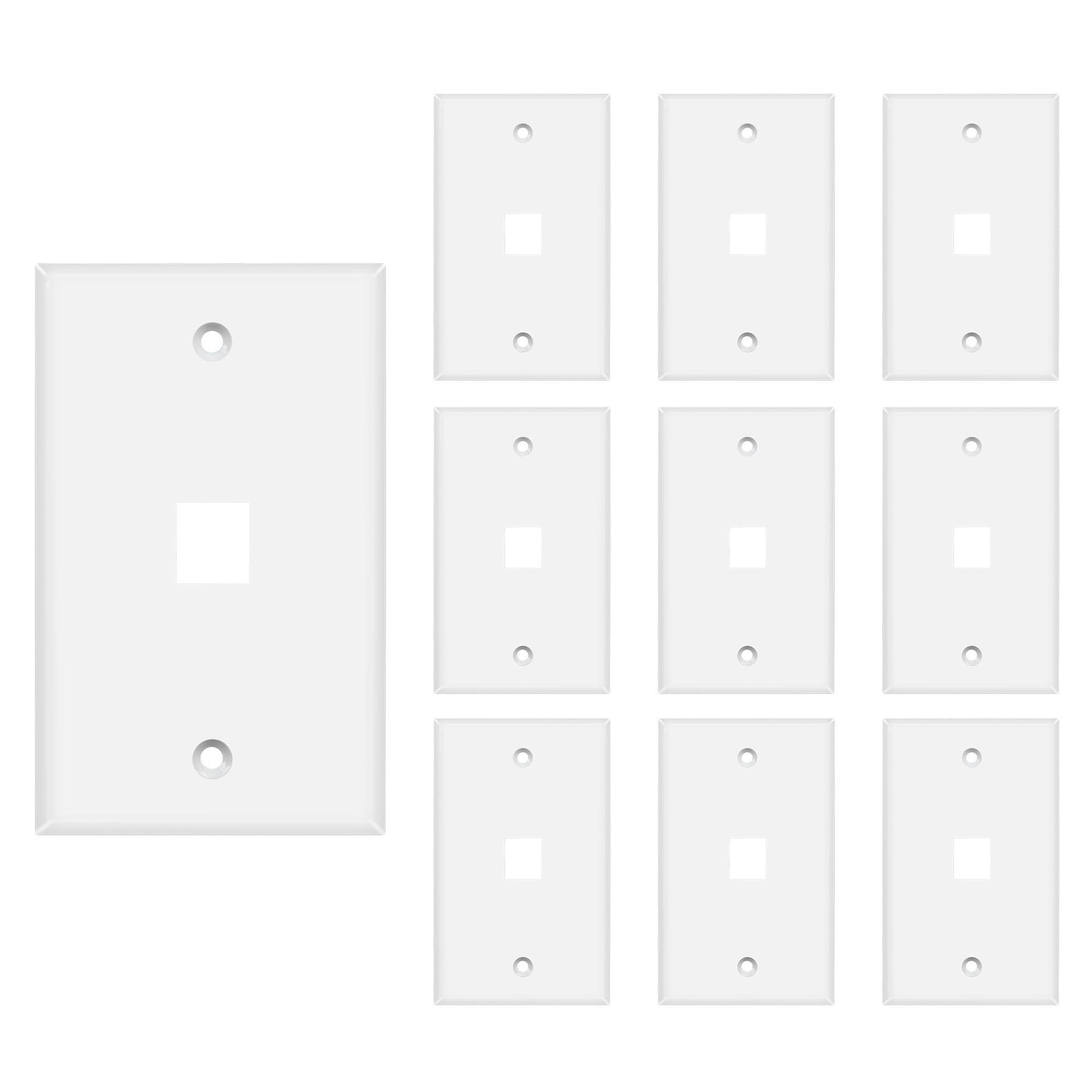 Placa de pared Keystone de 1 puerto resistente con ajuste preciso para insertos modulares RJ45