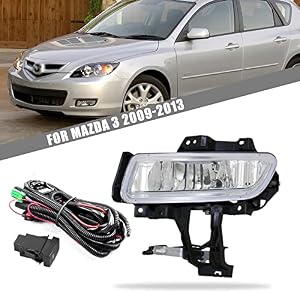 Auto-Tech Front Fog Lights / Lamp Replacement For mazda 3 Hatchback 2009-2013