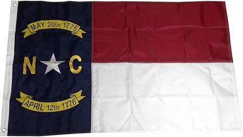 Premium 6X10 FT Embroidered Carolina 300D Sewn Nylon HUGE Flag Grommets