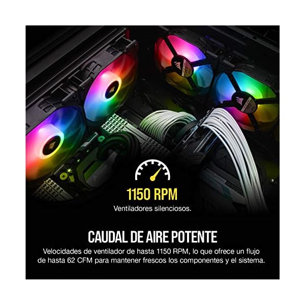 Corsair iCUE SP140 RGB PRO - Ventilador de chasis de 140mm, Silencioso, de Flujo de aire elevado, Paquete Individual - Image 5