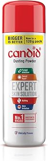 Candid Dusting Powder | Expert Skin Solution |Doctor's Prescribed No.1 Brand | Prevents Sweat Rash, Itching, Fungal Infection & Skin Irritation | Anti-fungal Powder | Clotrimazole | 120g | Pack of 4