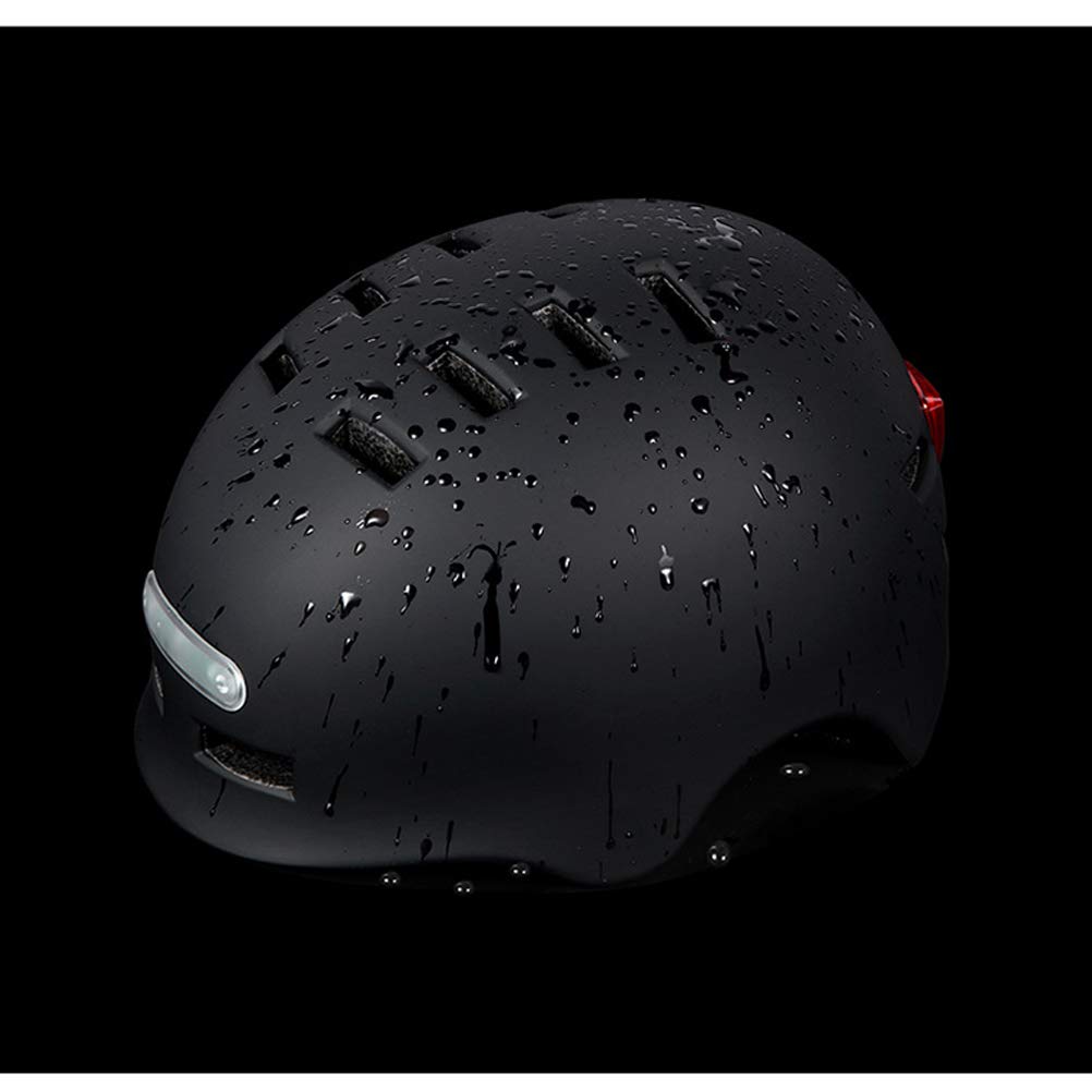 Casco de Ciclismo Ligero, Casco de Bicicleta con Luz LED Casco de Rueda de Patineta Eléctrica Casco de Patineta con Luz LED y Luz Trasera