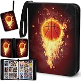 Sports Trading Card Binder, 9-Pocket IDJWVU Basketball Card Book Album for Sport Cards Collectors -