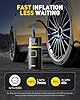 AUXITO Tire Inflator Portable Air Compressor - 150PSI Bike Pump 1Min Fast Inflate with Tire Pressure Gauge, LED Light & Car Accessories, Air Pump for Auto, Moto, Bike, Ball, Car Gifts for Men #2