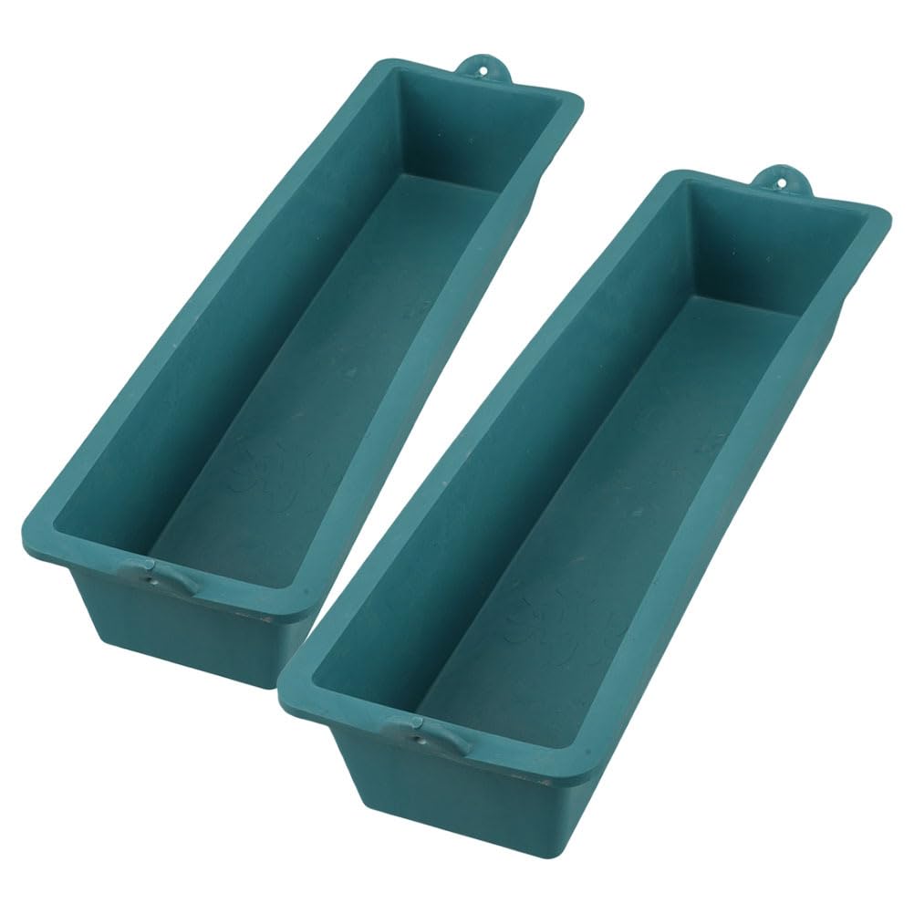 Balacoo Chicken Cage Feeder Plastic Fodder Pot Livestock Feed Trough for Cattle Sheep 2 Pack Farm Feeding Equipment