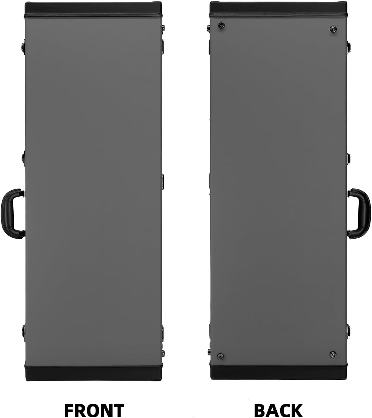 Electric Guitar Case Hard, Fits Fender Strat, Tele, and Standard Guitars, Portable 4-Layer Protection Hardshell with Comfort Handle, Secure Metal Lock (Dark Grey)