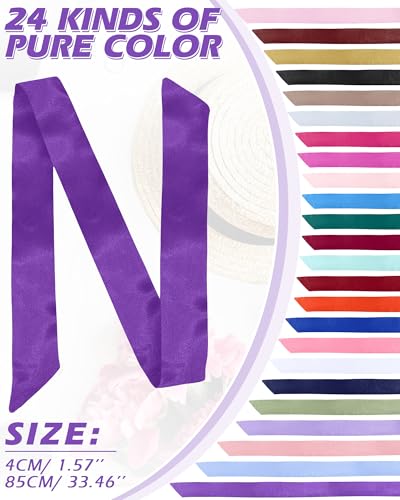 72 Pcs Women Handbag Scarf Head Ribbon for Women Hair Purse Handle Ribbon Satin Head Scarf Neckerchief for Purse Handles Silk Headband Charm Hair Ribbons Decor3