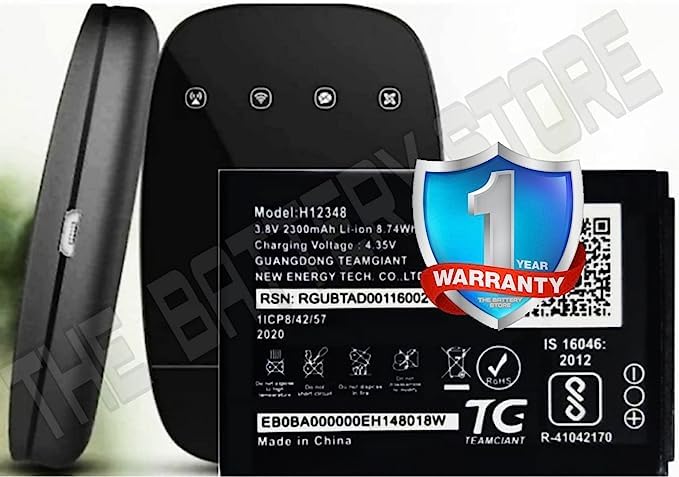 Image of Original H12348 Battery for Jio WiFi Reliance Jio WiFi Dongle /Airtel WiFi / M2S Fi 2 / Wireless Router 4g FI2 / M2 hot spot Battery with 1 Year Warranty ** (P124)