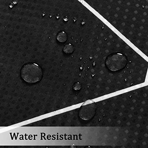 Long Black Ombre Shower Curtain 72X78 Inch, Waterproof Design And Polyester, Quick-Drying, Weighted Hem, Long Shower Curtain Sets For Bathroom, Waffle Textured Heavy Duty Cloth Shower Curtain #TOP2