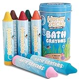 Honeysticks Bath Crayons for Toddlers & Kids - Handmade from Natural Beeswax for Non Toxic Bathtub Fun - Fragrance Free, Non-Irritating Bath Toys - Bright Colors and Easy to Hold - Washable - 7 Pack