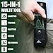 FLISSA Multitool, 15-in-1 Multi Tool Pocket Knife with Sheath, Stainless Steel EDC Multitool Pliers for Men, All-in-One Tools for Camping, Fishing, Survival – Ideal Christmas Gift for Man