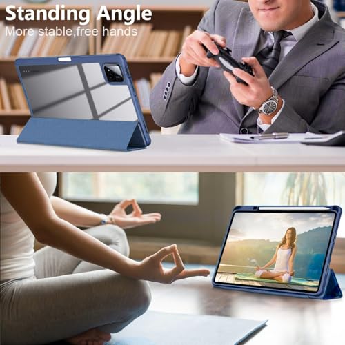 Image of MOCA Case for Xiaomi Mi Pad 8 /8 Pro /Pad 7 / Pad 7 Pro 11.2 inch, Smart Flip Case with Pen Holder, Trifold Stand, Magnetic Auto Sleep Wake, Hard Back Protection (Sandy)