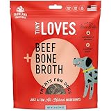 Farmland Traditions Tiny Loves Jerky Trainer Treats for Dogs w/Bone Broth (Beef, 5 oz.)