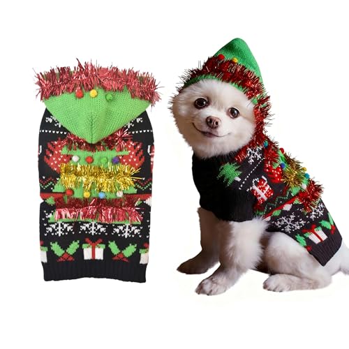 Suéter Navideño para perro con diseño de árbol de Navidad