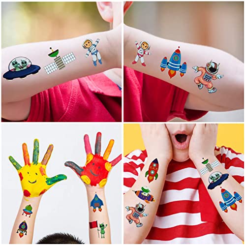 Image of Party Propz Space Theme Tattoo Sticker For Kids - Set of 10 Pcs Space Theme Gifts Sticker Tattoo | Temporary Tattoo For Kid | Water Tattoos For Kids | Temporary Tatoo Stickers