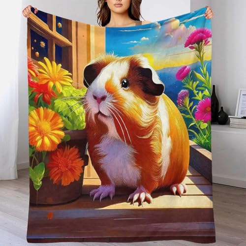Cochon d'guinée couverture douce idée cadeau originale pour passionnés d'animaux