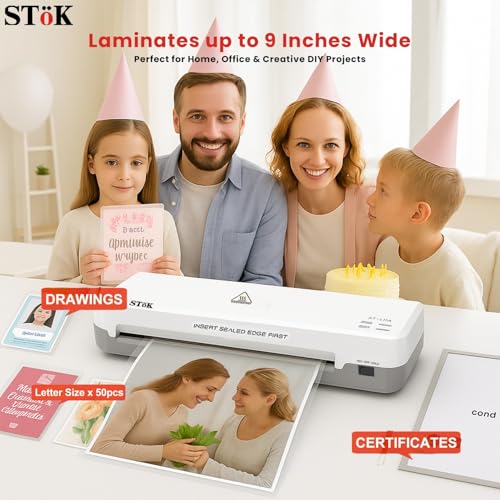 Image of SToK (ST-L11A) A4 Lamination Machine | 2 Rolller System for a Professional Finish at Home, Office & School | Fits Upto 9 Inch Wide Pages (1 Year Offsite Warranty)