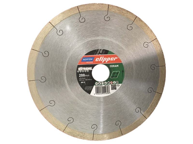 1 disco de diamante NORTON Clipper 200 x 25,4 mm Ceram XJ azulejos, cerámica, granito y mármol