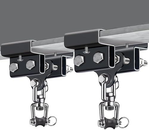 Miniatura 11 de Dolibest Colgador para Saco de Boxeo Pesado, Montaje en Viga I con Rotación de 360° para Boxeo Muay Thai, Gancho para Viga de Madera para Sistemas