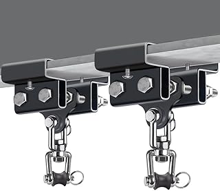 Dolibest Heavy Bag Mount, Punching Bag Hanger, I Beam Hanger, Heavy Bag Hanger for Punching Bag Accessories, Punching Bag Bracket, Beam Hanger with Swivel Hook, Ceiling Mount for Boxing Bag (2 Pack)