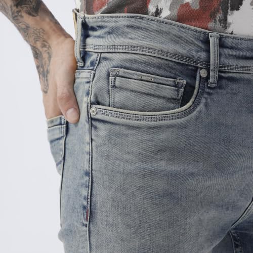 Image of BASICS Cotton Stretch Men's Jeans | Smart Casual Denim | Ultra-flexible stretch cotton denim. Modern style. Durable, breathable & built for all-day travel comfort.