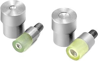 QWORK Handmade Manual Press Machine, 6mm + 9mm Diameter Mini Manual Machine Dies Stud Rivet Setter Punch Puncher Dies