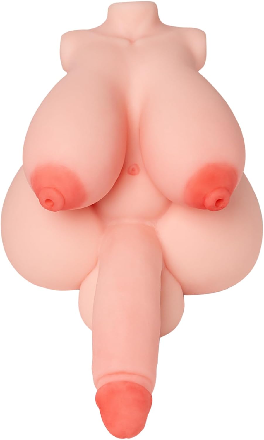 8.9LB Shemale Sex Doll with Penetrable Dildo Big Boobs Vaginal Anal Sex, Male Sex Toy for Men, Gay Love Doll for Men Gay Couple, Transsexual Torso Toy Male Masturbator with Huge Dildo, Wheat