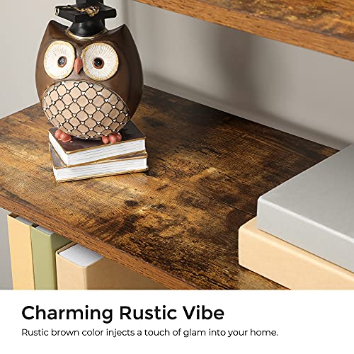 Vasagle Lowell Bookshelf, Storage Cabinet With 3 Shelves And 2 Louvered Doors, Industrial Bookcase In Living Room, Study, Bedroom, Multifunctional, Rustic Brown Ulsc75Bx #TOP6