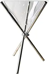 Champanheira Grande Acrílico Cristal Tripé Alumínio 33 Litros 56cm
