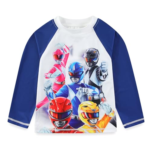 Power Rangers Boys UPF 50+ Rash Guard and Swim Trunks for Big Kids2
