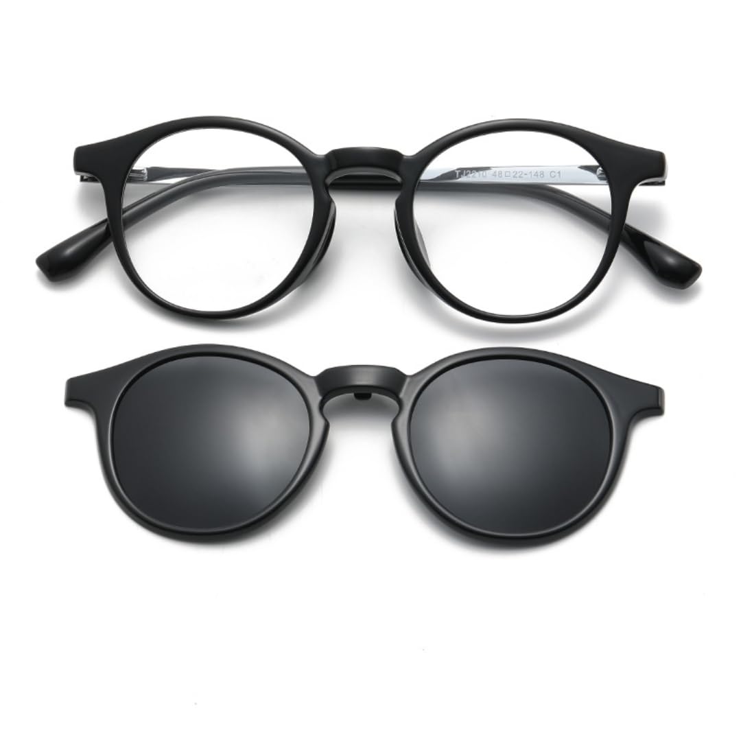Ultralekkie, okrągłe, magnetyczne okulary przeciwsłoneczne Tr90 w stylu retro dla mężczyzn i kobiet