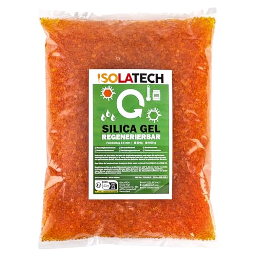 ISOLATECH Silica Gel regenerable desecante naranja 0,9 kg bolsa