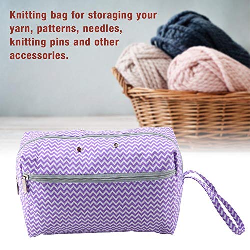 Image of Yarn Storage Bag Portable Knitting Bag Durable Sewing Weaving Accessories Organizer Crochet Yarn Tote(L)