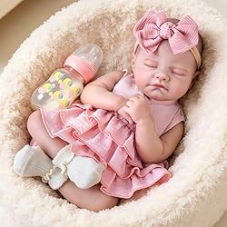 Aori Reborn Baby Dolls - Realistic 20 Inches Real Life Baby Doll with Feeding Kit, Lifelike Newborn Baby Girl Perfect for Kids 3+