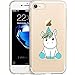 iPhone 7 Case, Unov iPhone 7 Case Clear with Embossed Design TPU Soft Shock-Absorption Scratch-Resistant Slim Fit Protective Cover for iPhone 7 4.7 inch (Baby Unicorn)