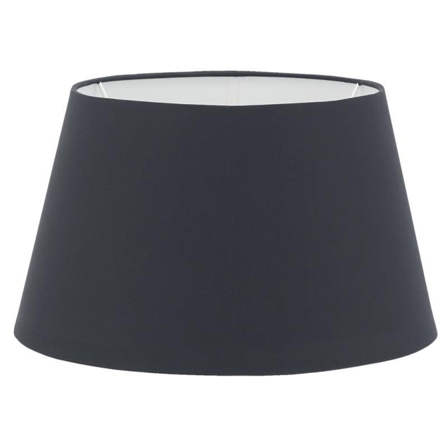 AUBRY GASPARD - Abat-Jour Coton Noir - Armature Métal - Forme Trapézoïdale 40x30x24 cm - Poids 0.75 kg - Compatible Pied E27 - Élégant Intérieur Moderne - Vendu sans Électrique