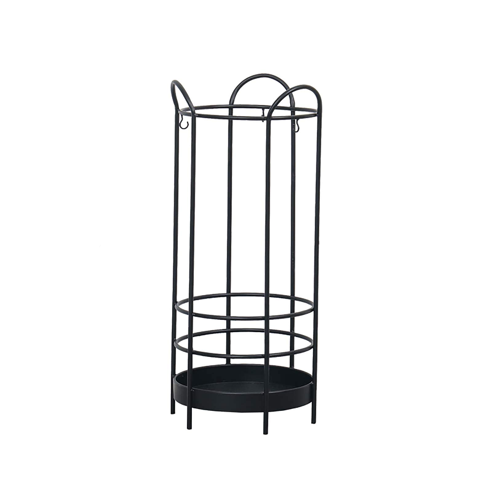 Porte-parapluie en métal avec plateau d'égouttement amovible anti-gouttes