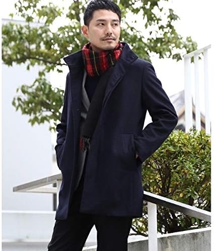 Amazon タケオキクチ Takeo Kikuchi Mジャケッ カシミヤ混ウールスタンドカラーコート メンズ コート ビジネス 結婚式 カシミヤ ネイビー 493 02 M コート ジャケット 通販