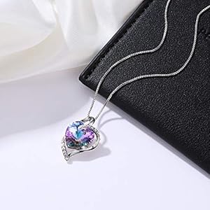 LOVEENA 'Lucky Heart' Jewelry Women Necklace Pendant, Using Blue