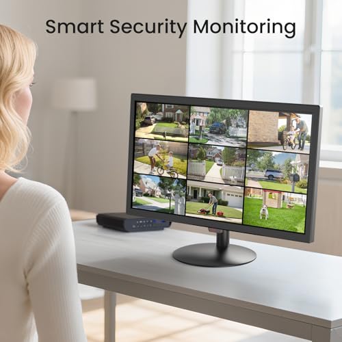 Image of Eyoyo Security Camera Monitor 22-inch, 1080P FHD 75Hz LED PC Screen with HDMI VGA AV BNC USB Inputs, Built- in Speakers, Video Monitor for CCTV NVR DVR