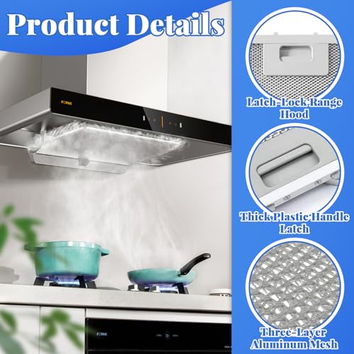 Miniatura 3 de Filtro De Aluminio, 2 Piezas Filtro De Grasa Metálico, Filtro Compatible Con Campana, Filtro De Grasa Para Campana Extractora, Filtro De Grasa Con Extractora Cocina, Para Campana Extractora